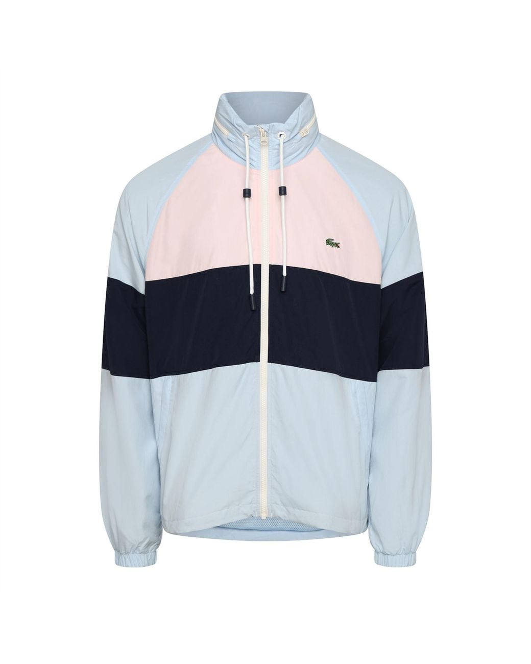 Lacoste Blue Water-Repellent Colour-Block Jacket for men
