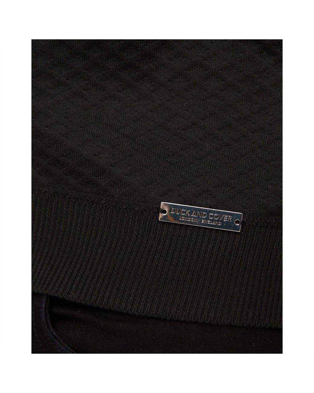 Duck and Cover Black Morwin Polo Shr for men