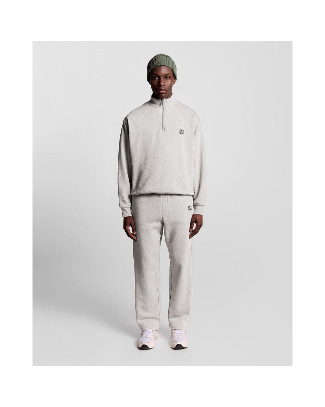 Lyle & Scott Gray And Quarter Zip Sweatshirt for men