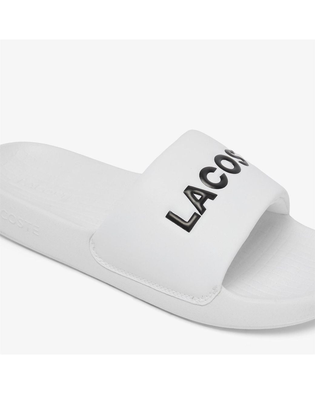 Lacoste White Serve Slide 1.0 Sliders Size 7 for men