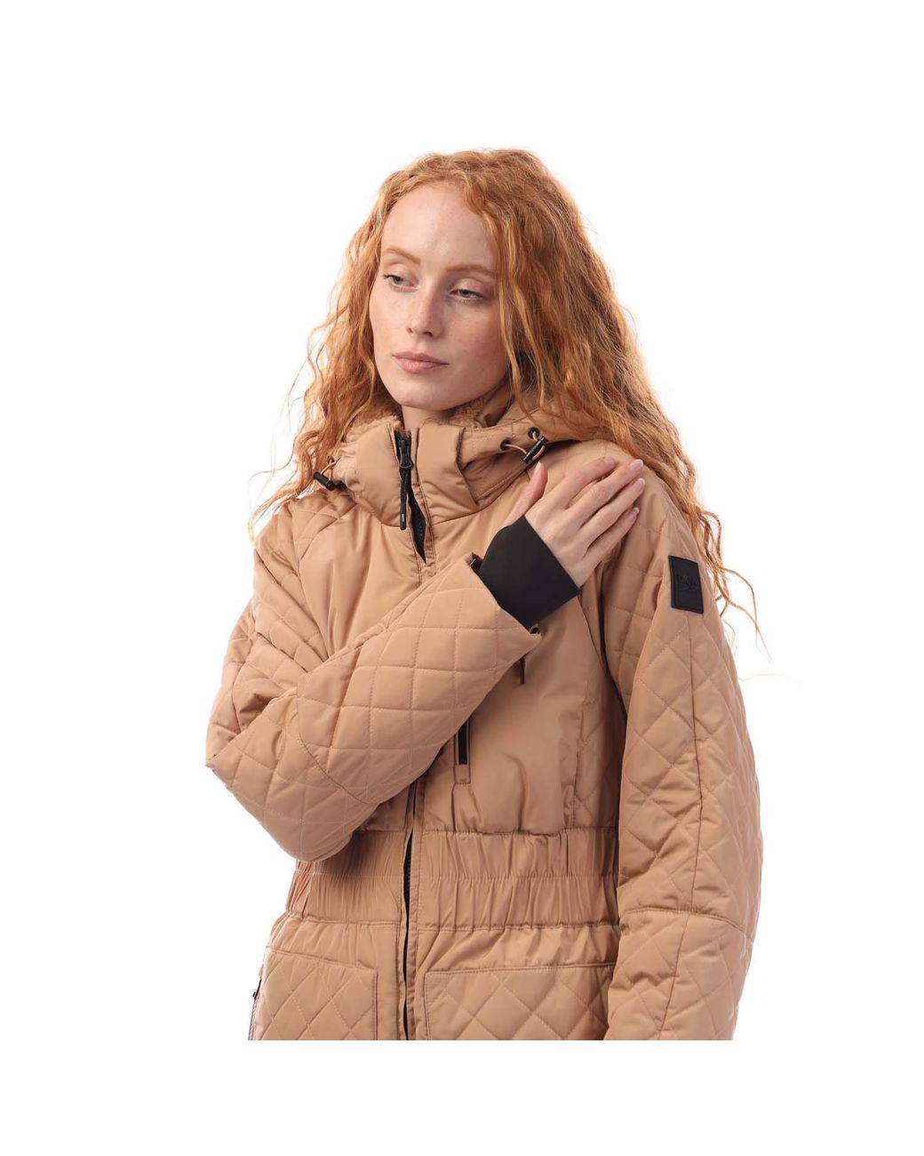 DKNY Brown Quilted Transitional Jacket
