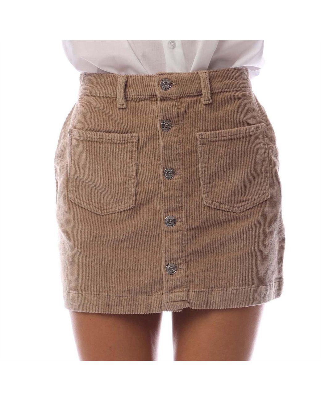 ONLY Brown Corduroy Short Skirt