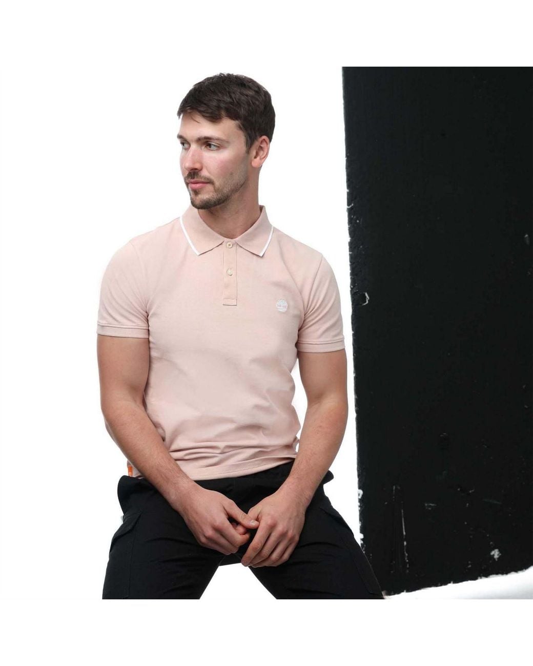 Timberland Pink Miller Rivers Short Sleeve Polo Shirt for men