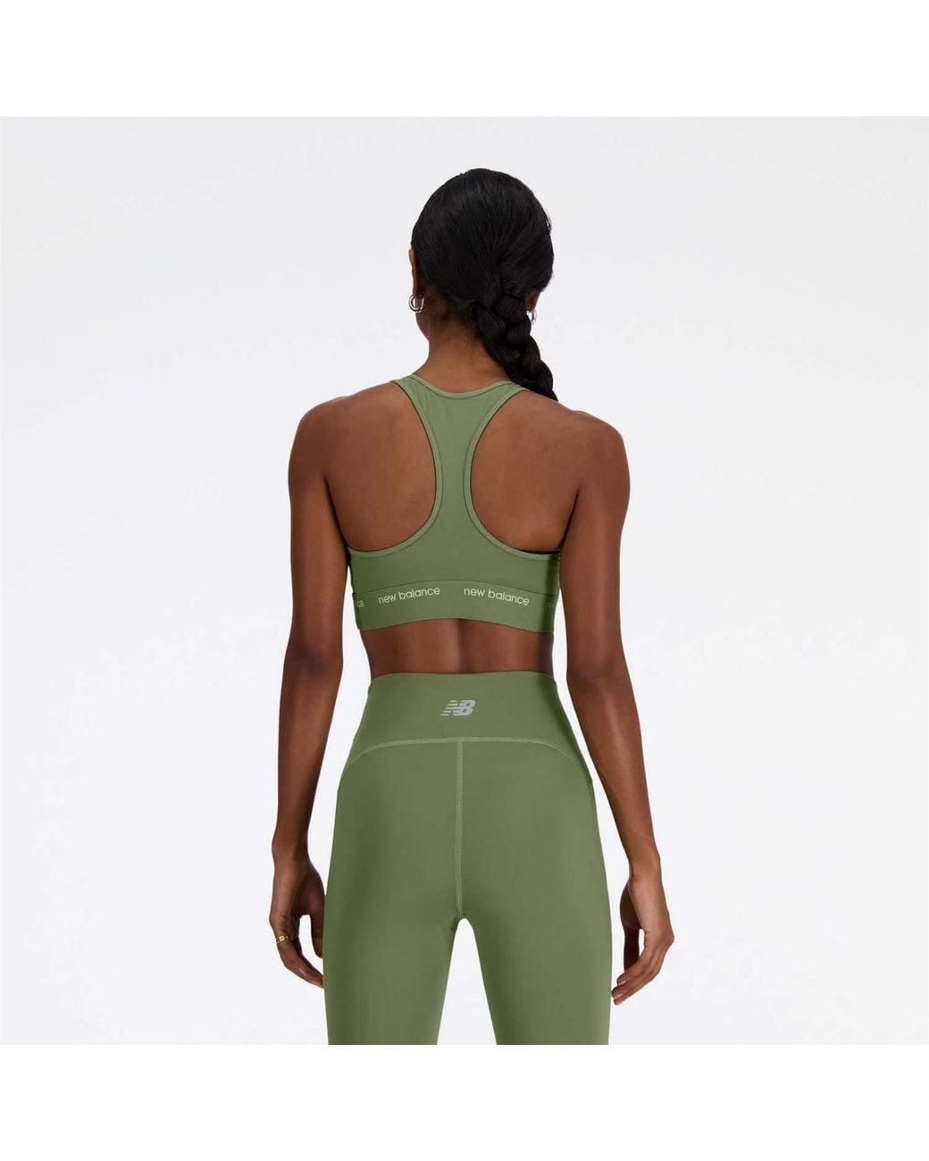 New Balance Green Medium Support Sports Bra