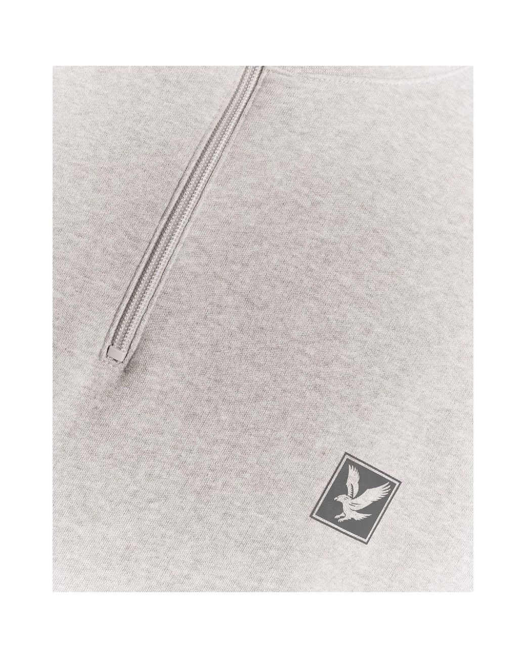 Lyle & Scott Gray And Quarter Zip Sweatshirt for men