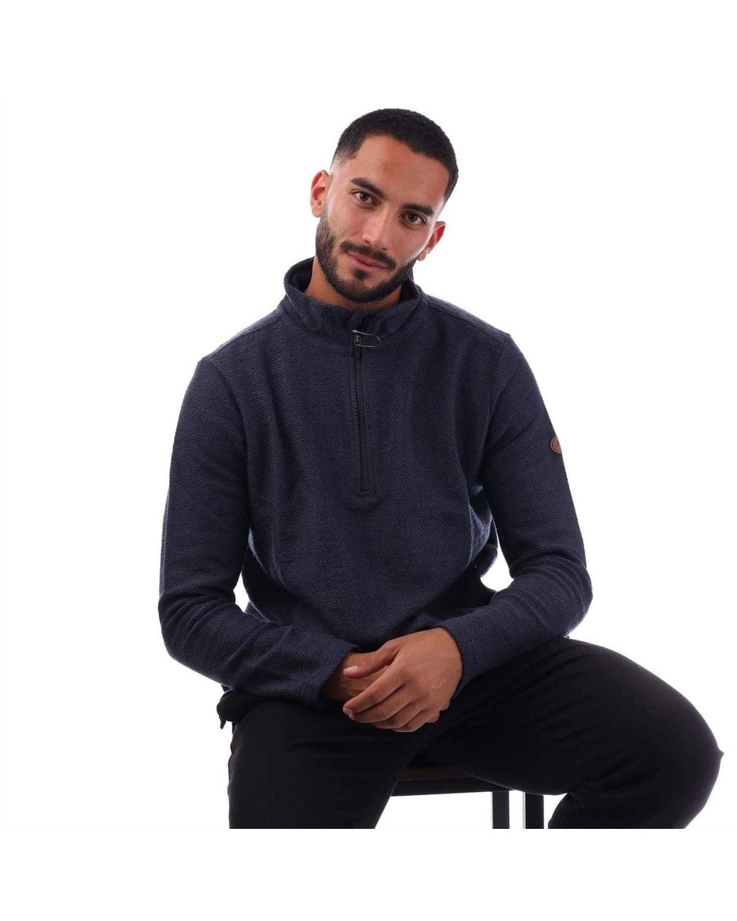 Trespass Blue Half Zip Fleece for men