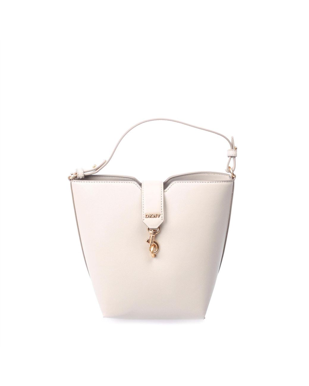 DKNY White Taira Bucket Bag