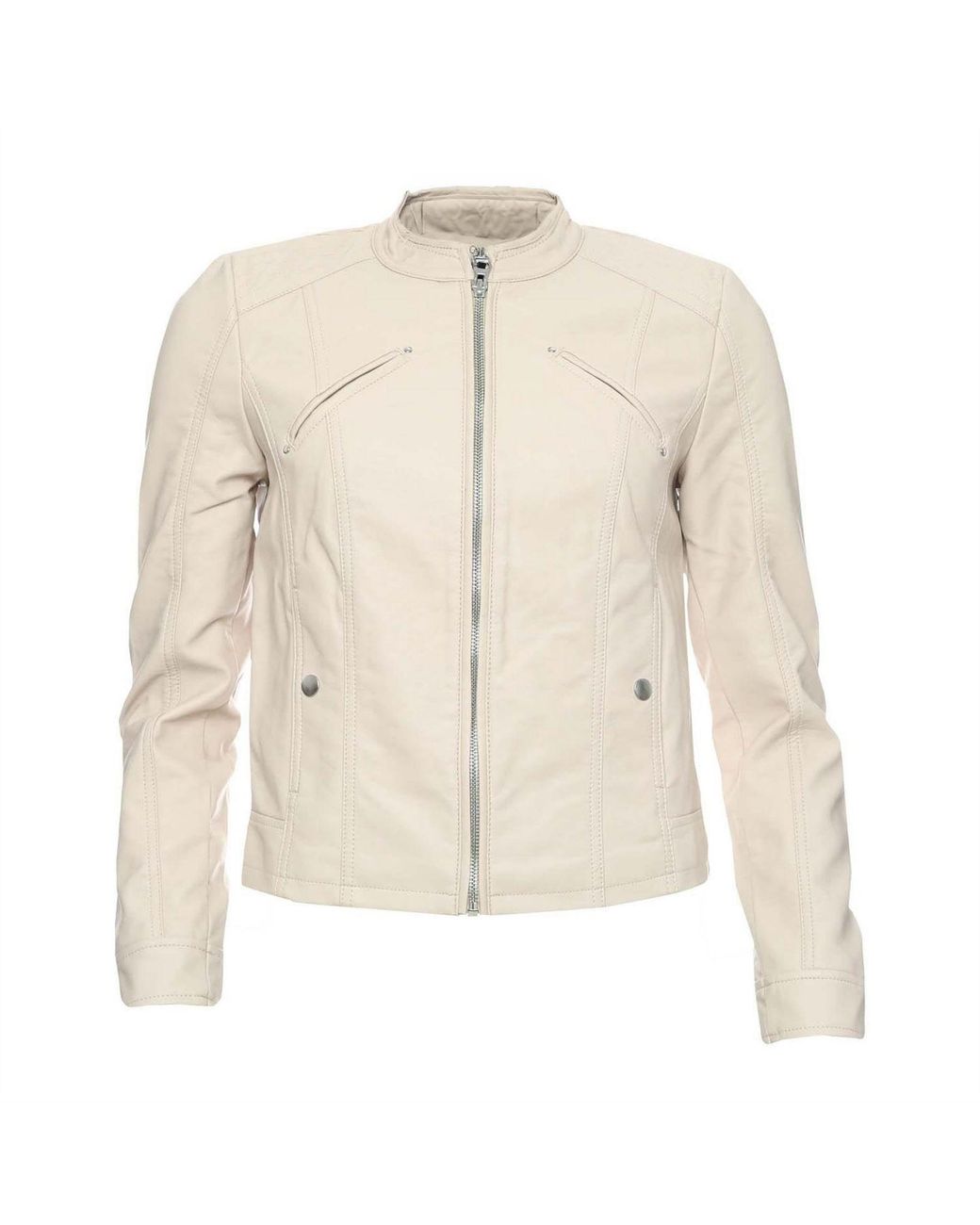 Vero Moda Natural Favodona Faux Leather Jacket