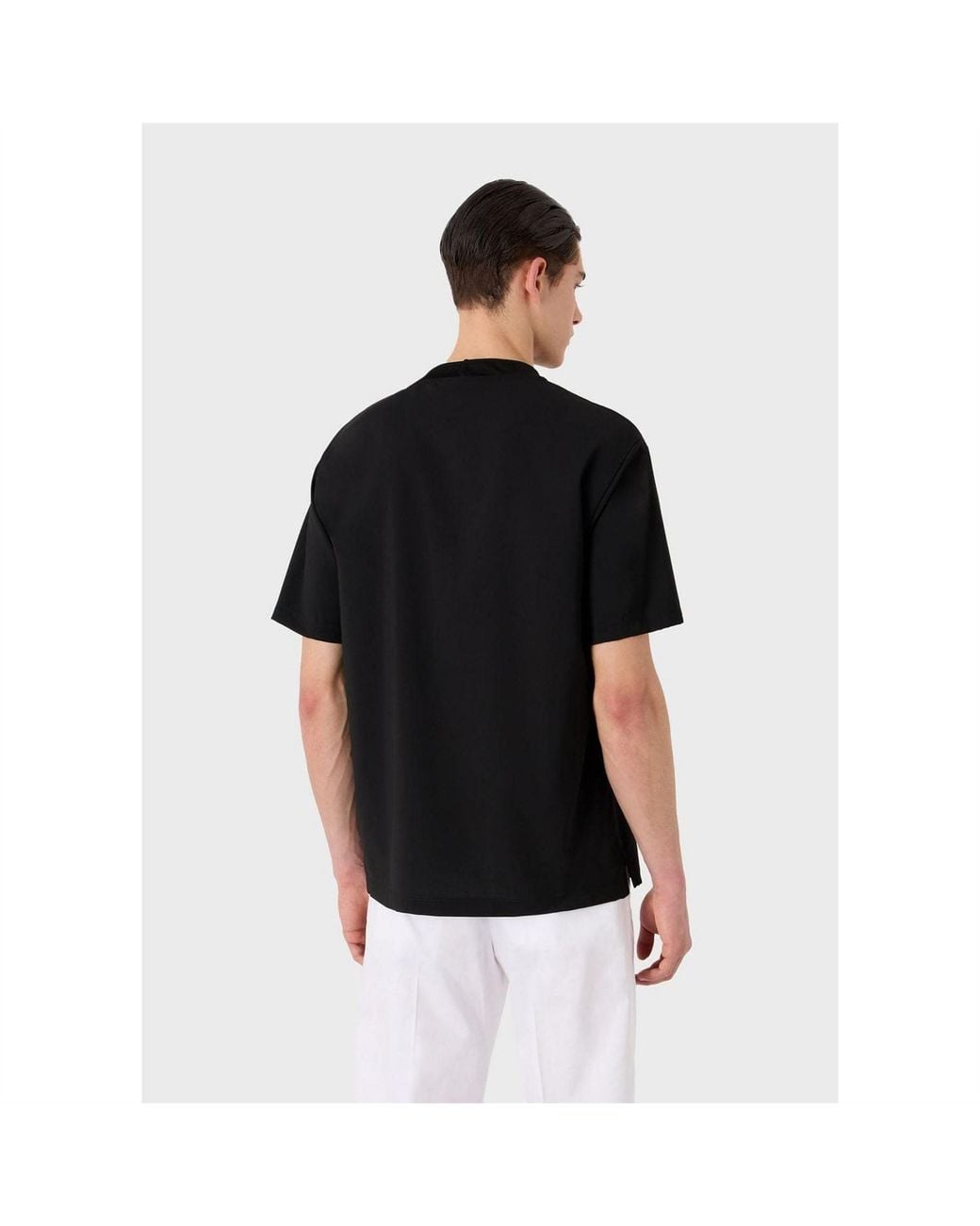 EA7 Black Logo T Shirt for men