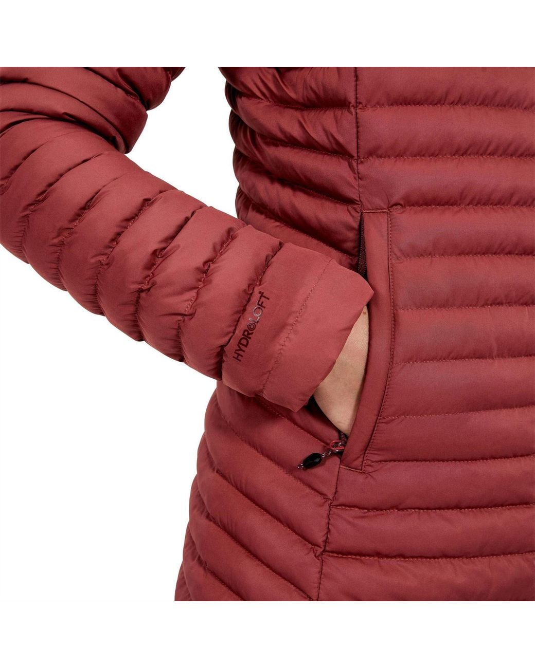 Berghaus Red Nula Solid Patterned Hooded Puffer Jacket With Woven Cuff 6 (2Xs)