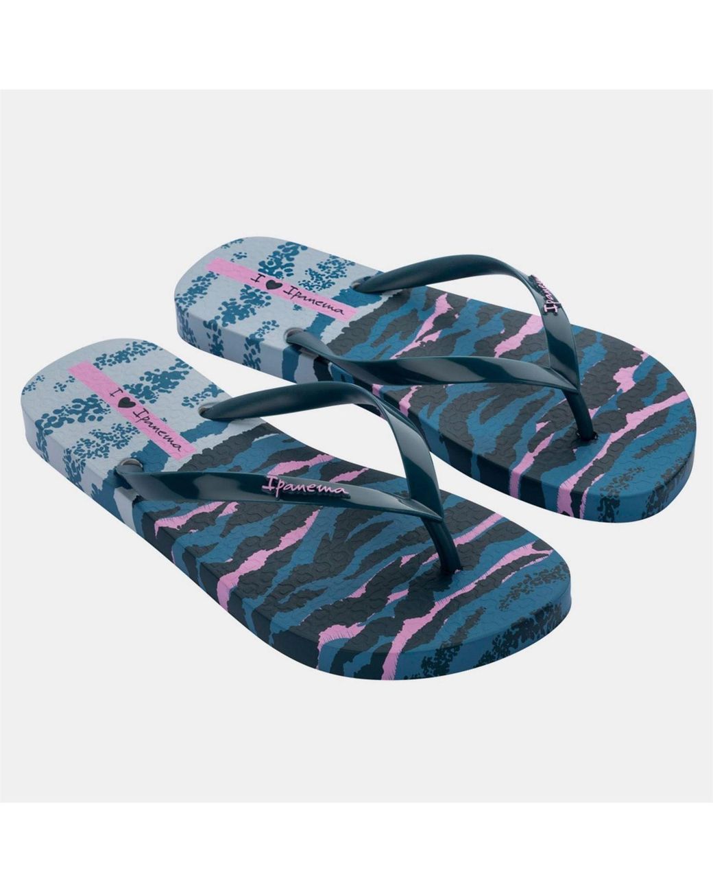 Ipanema Blue Print Vi Fem Flip Flops