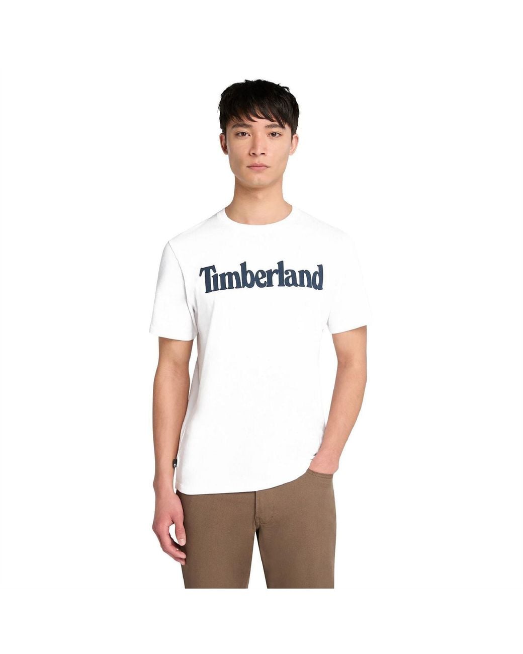 Timberland White Northwood Wordmark Logo T-Shirt for men