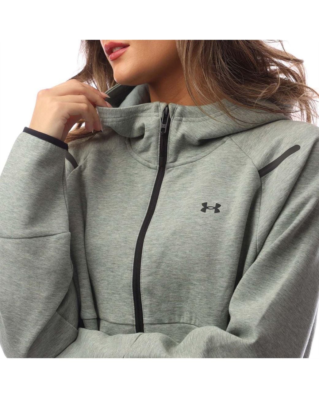 Under Armour Gray Fleece Full Zip Hoodie