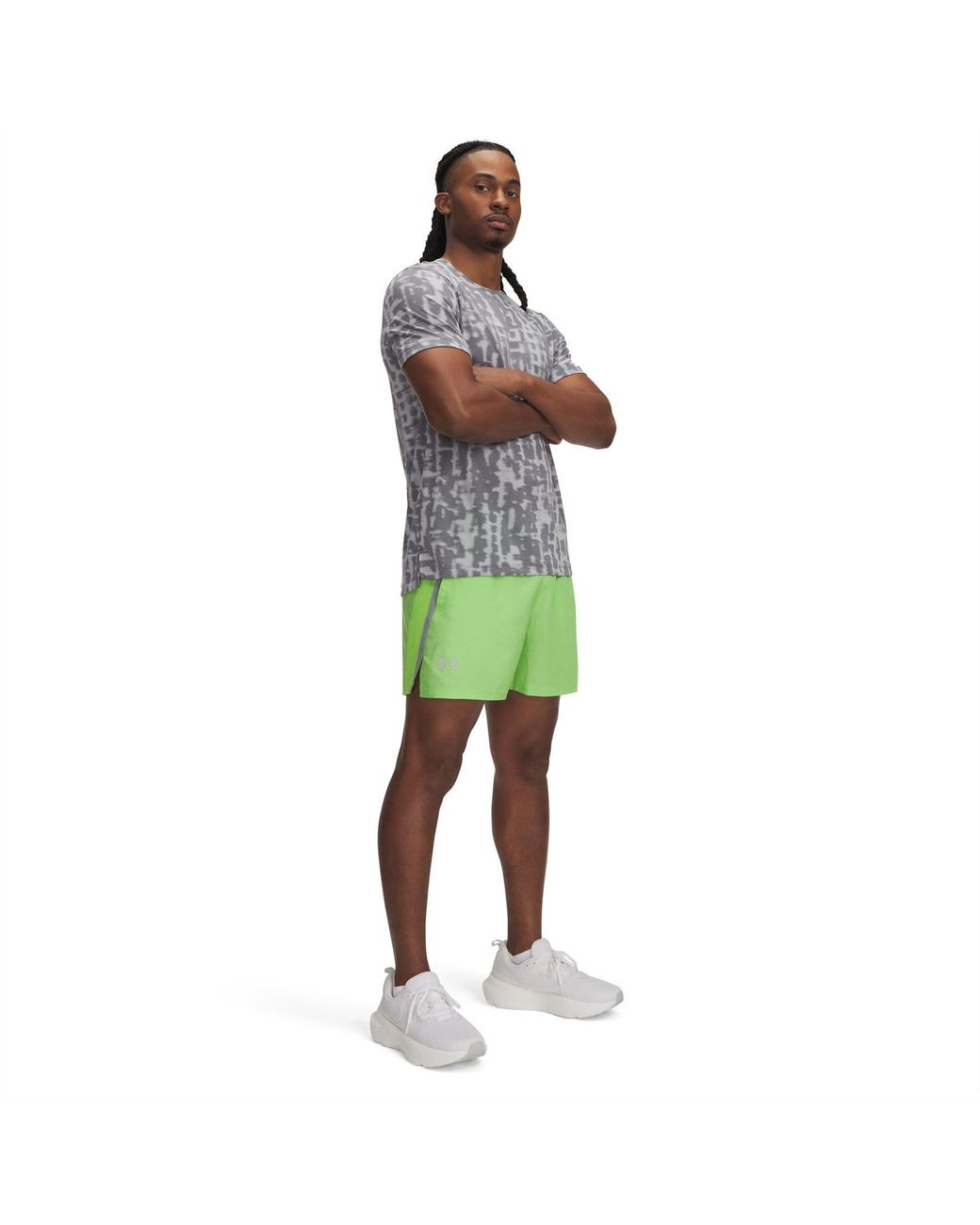 Under Armour Green Launch Shorts for men
