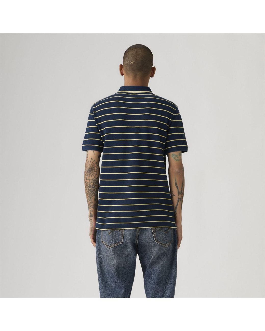 Levi's Blue Original Short-Sleeve Cotton Polo Shirt for men