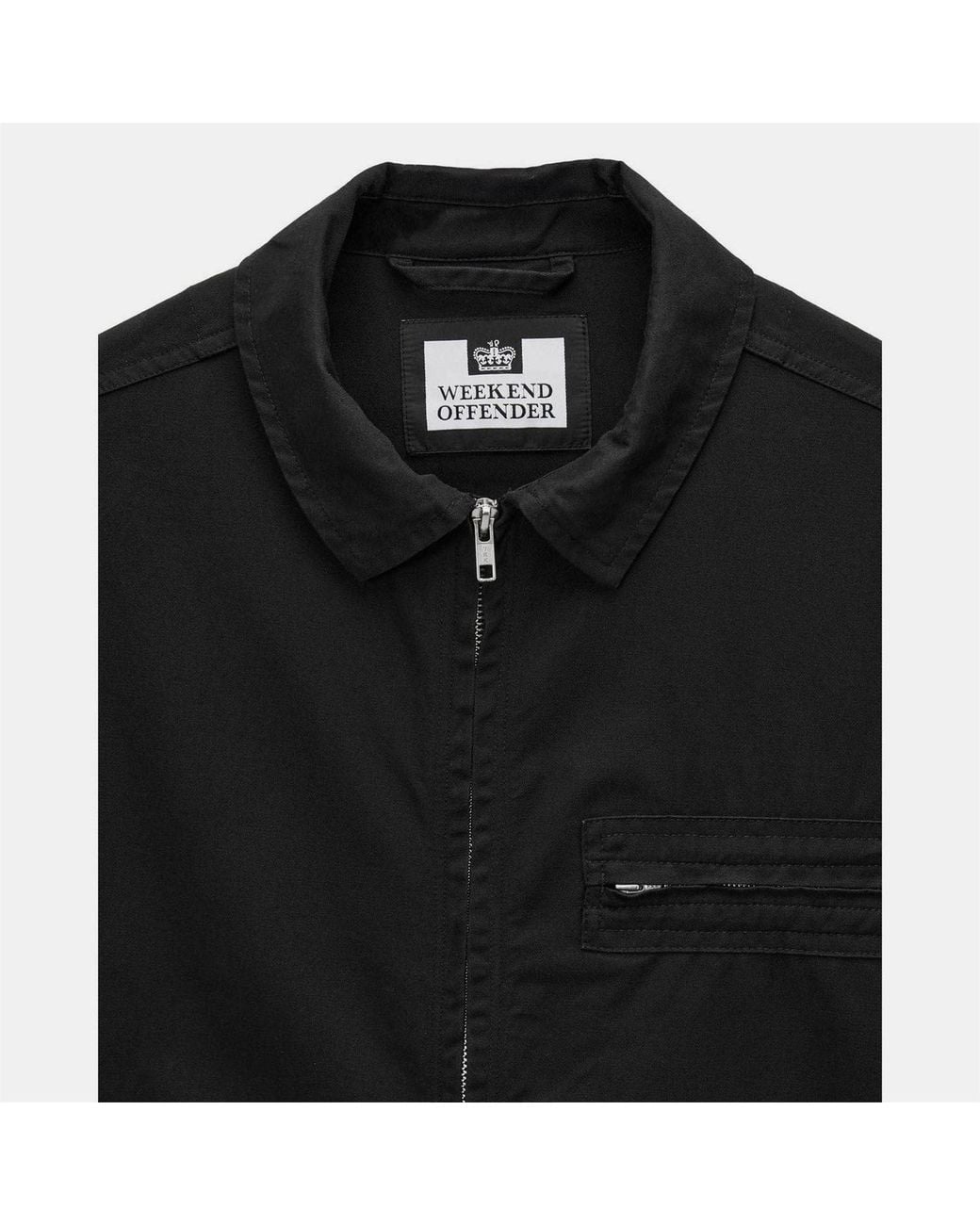 Weekend Offender Black Caleb Service Overshirt for men