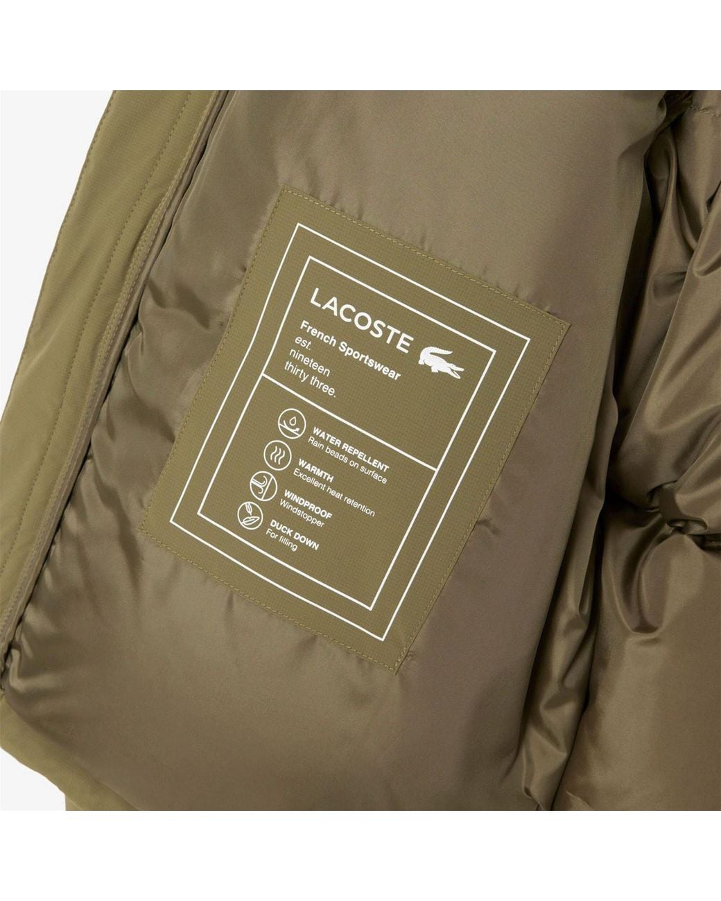 Lacoste Green Puf Jacket for men