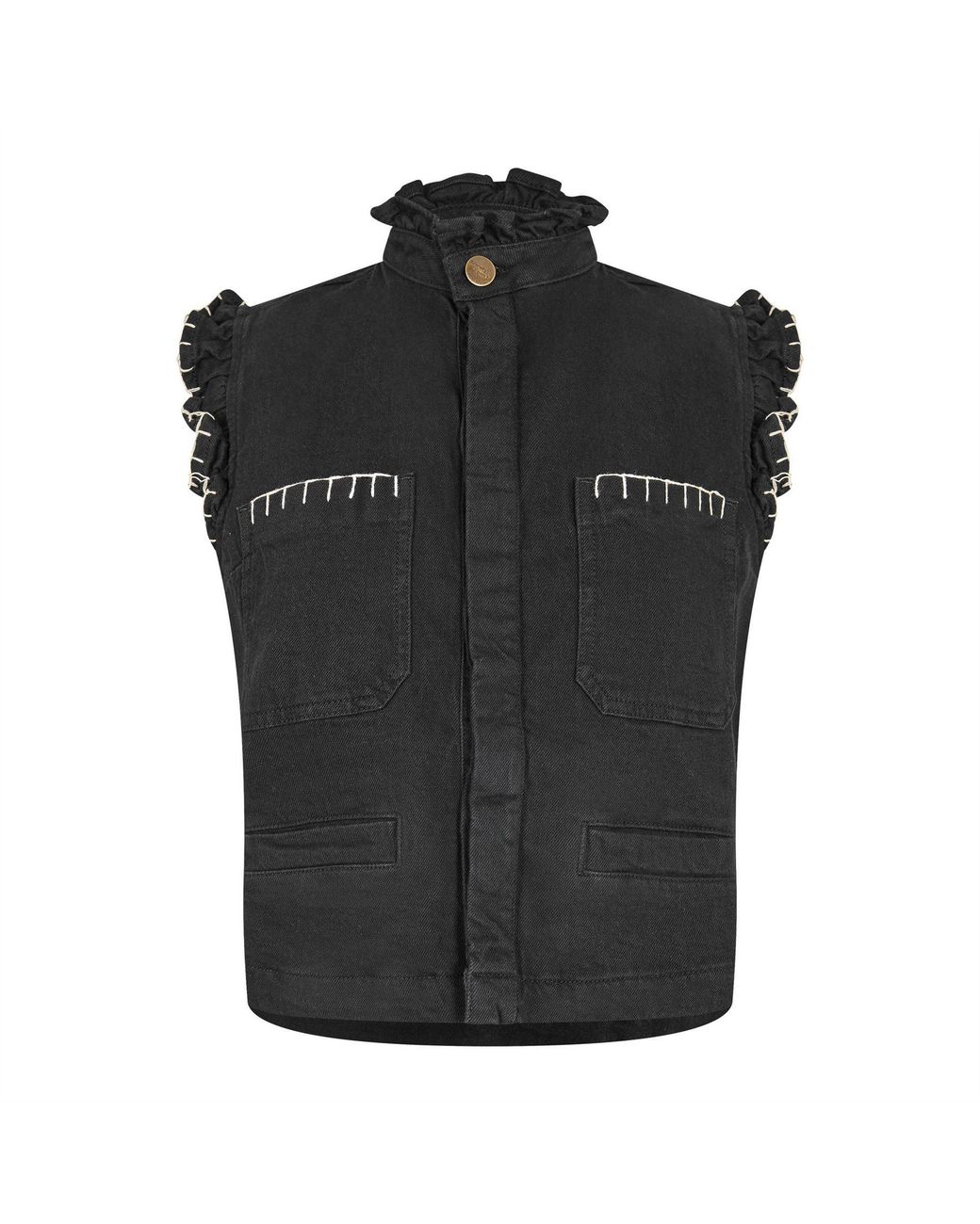seventy + mochi Black Waistcoat