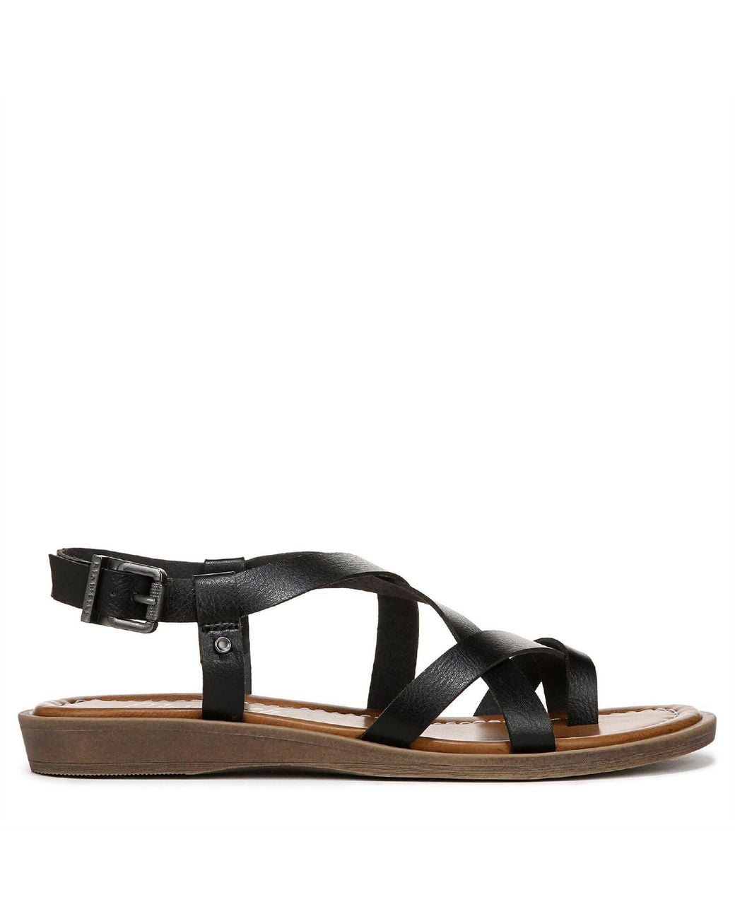 Blowfish Black Devon 3 Open Toe Flat Sandals 4 (37)