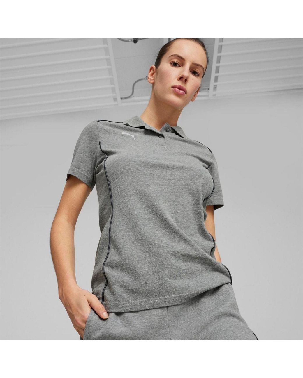 PUMA Gray Casuals Polo