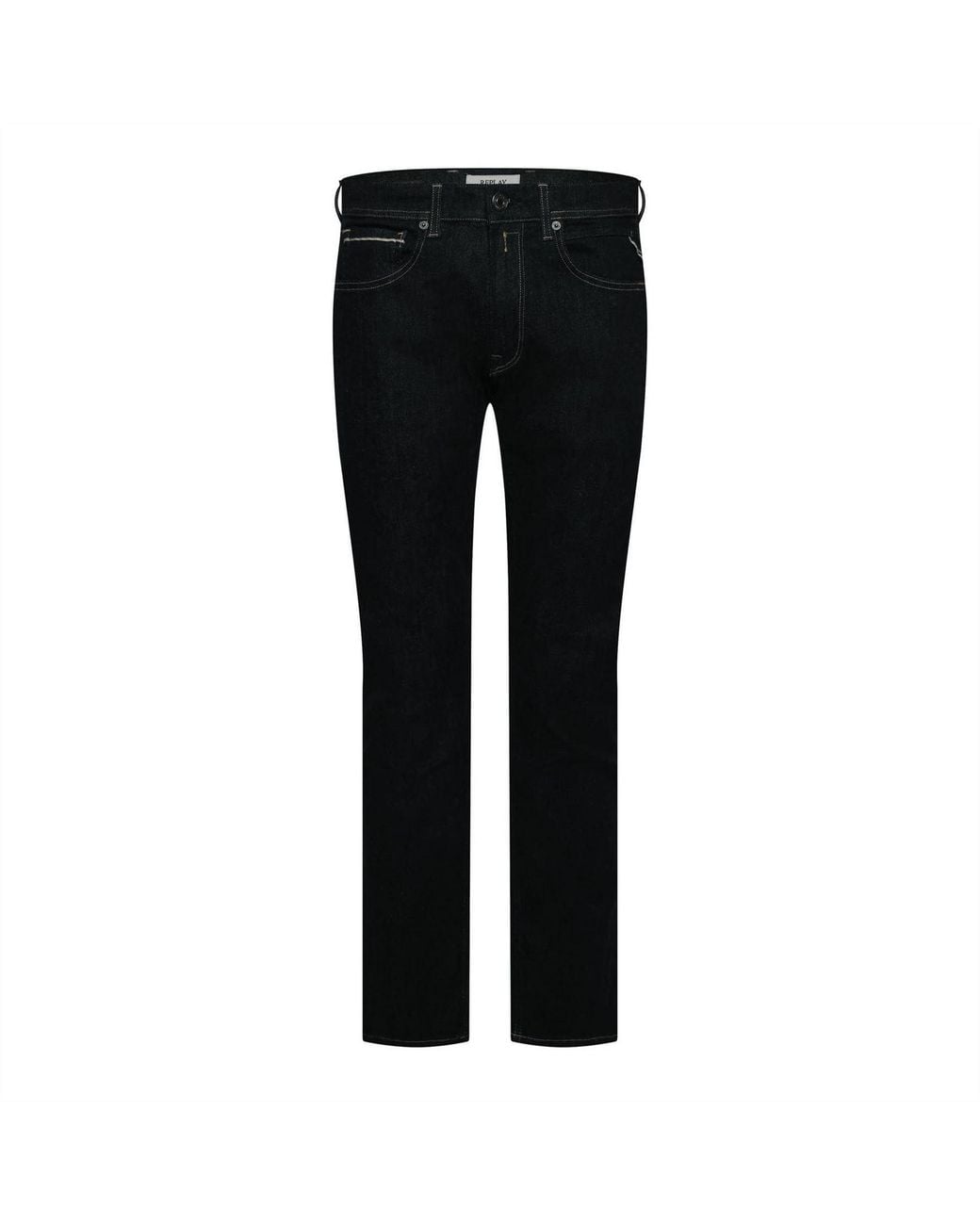 Replay Black Straight Fit Jeans for men