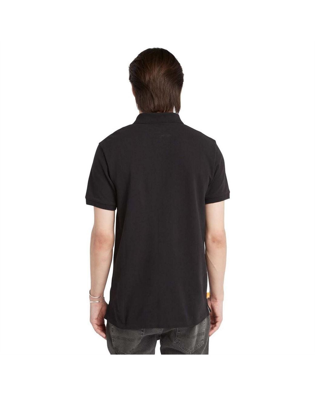 Timberland Black Oyster River Logo Short Sleeve Polo Shirt for men