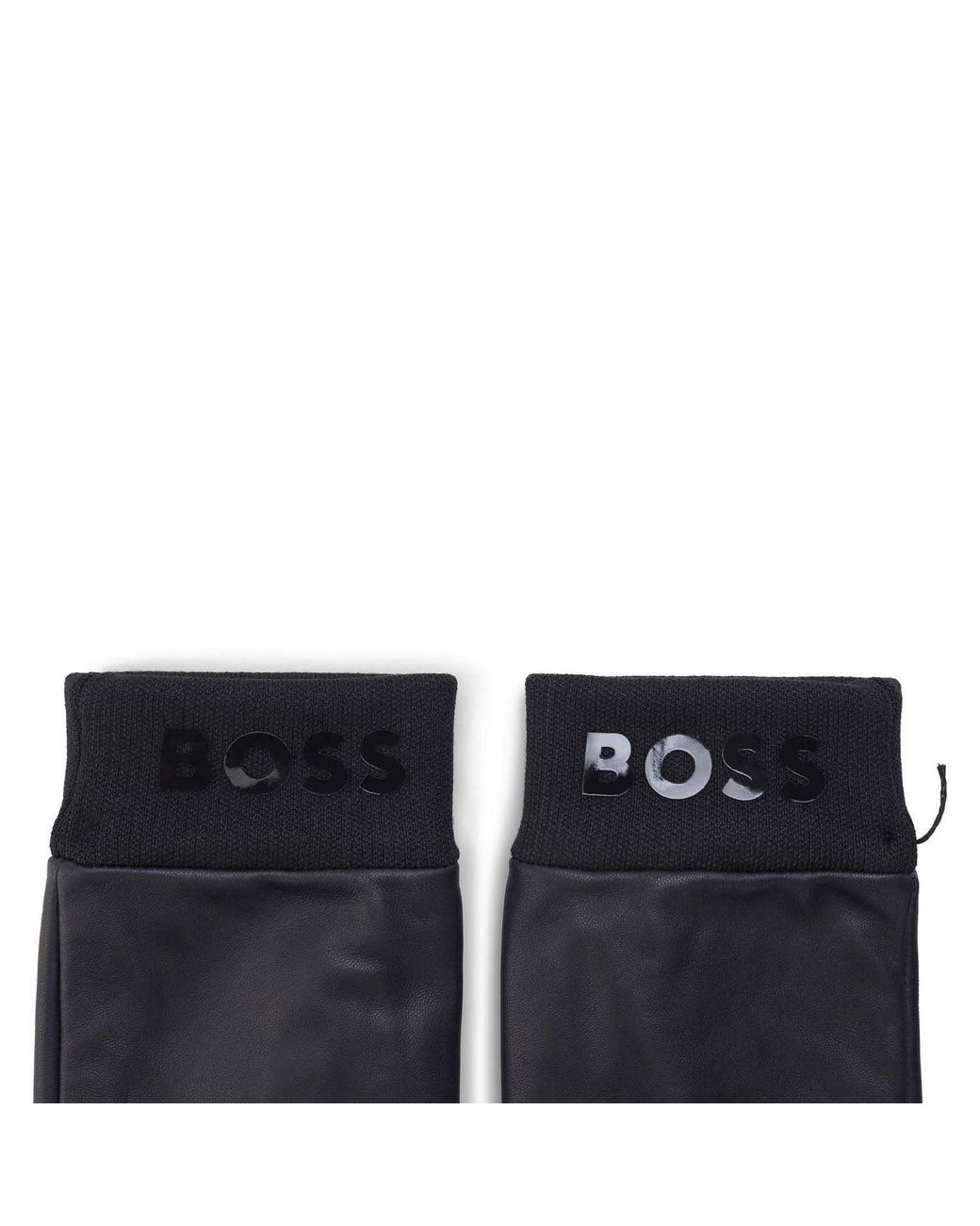 Boss Blue 1 Leather Gloves for men