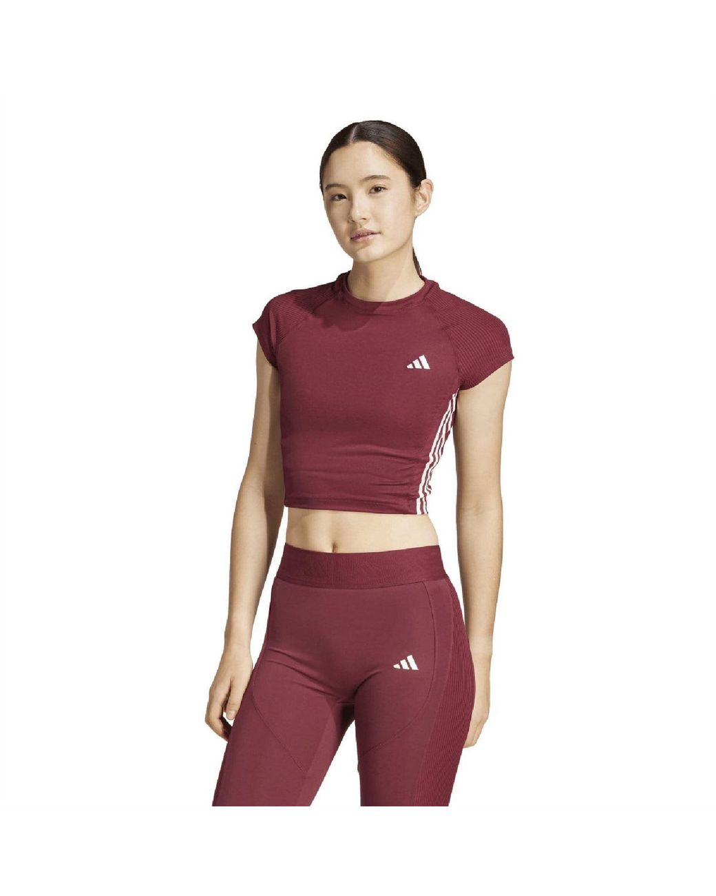Adidas Red Rib T Shirt
