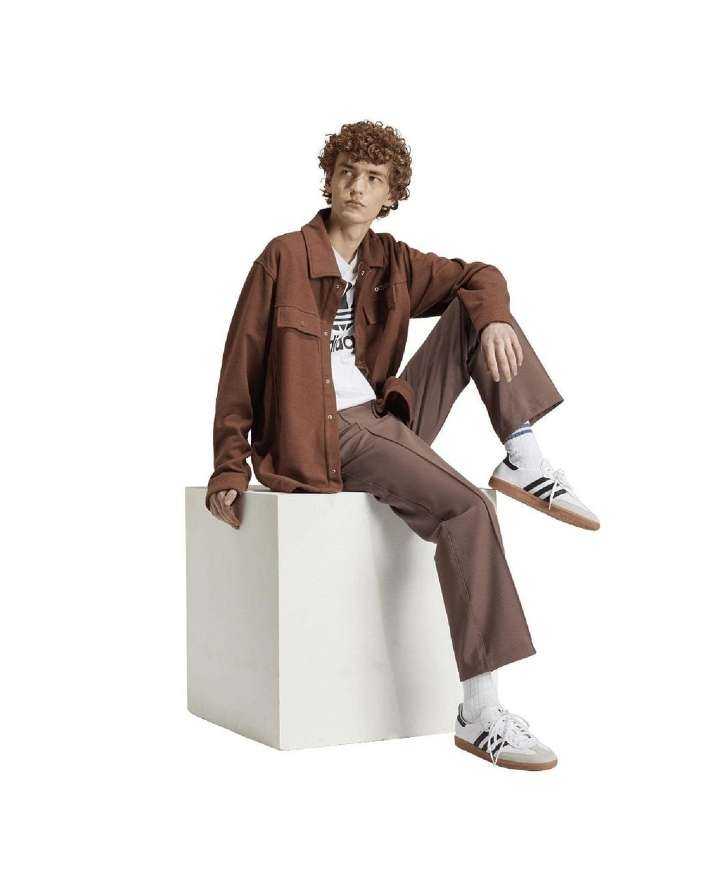 Adidas Originals Brown Overshirt for men