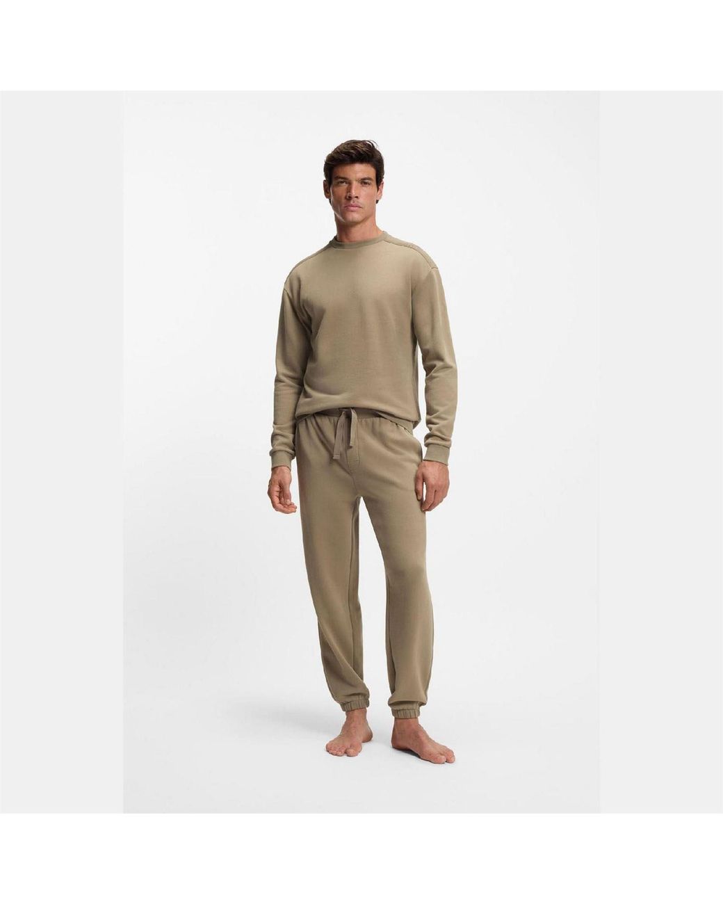 Boss Natural Lounge Tracksuit Bottoms for men