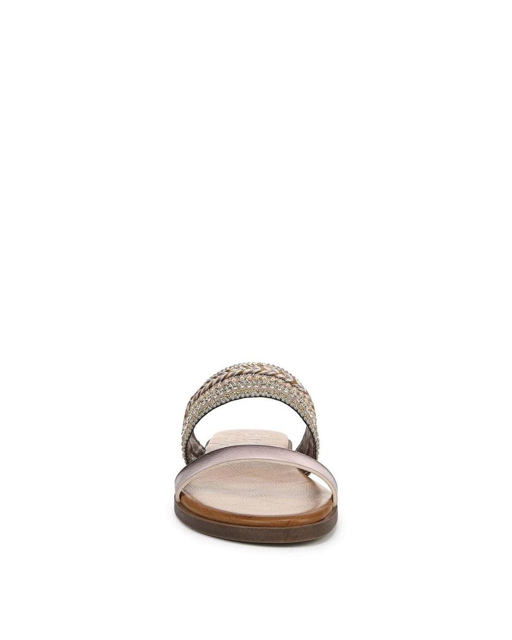 Blowfish Brown Embellished Slide Sandals