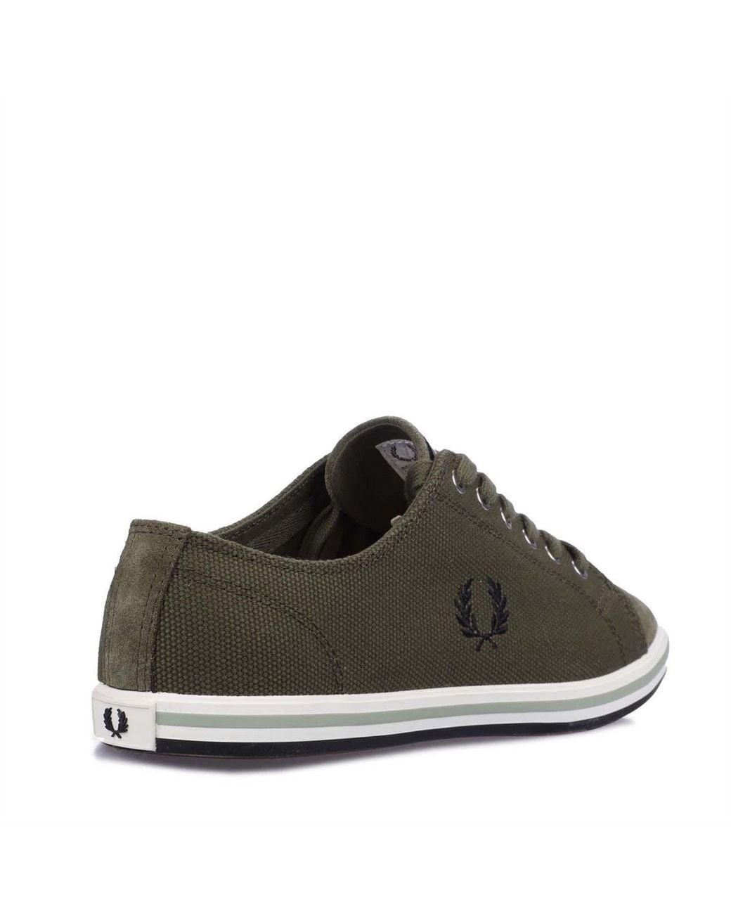 Fred Perry Brown Canvas Suede Trainers for men