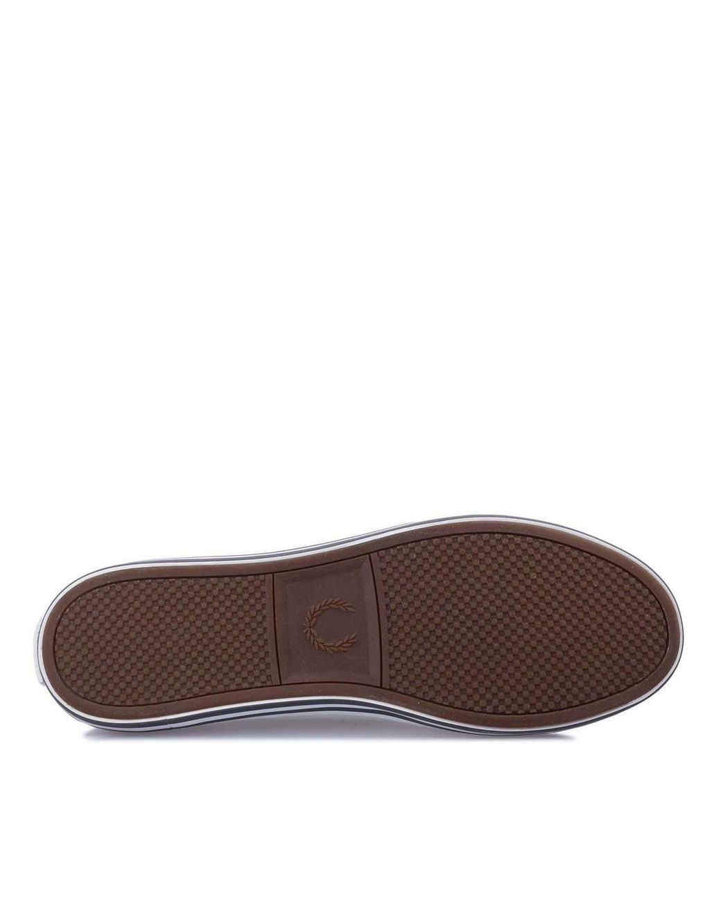 Fred Perry White Twill Trainers for men