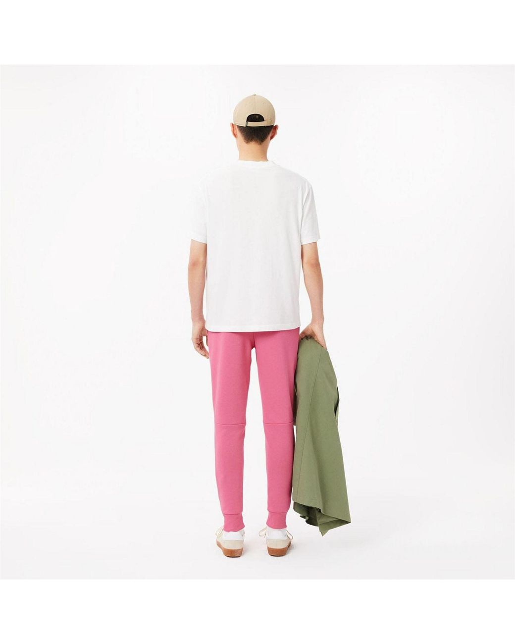 Lacoste Pink Fit Organic Cotton Joggers for men