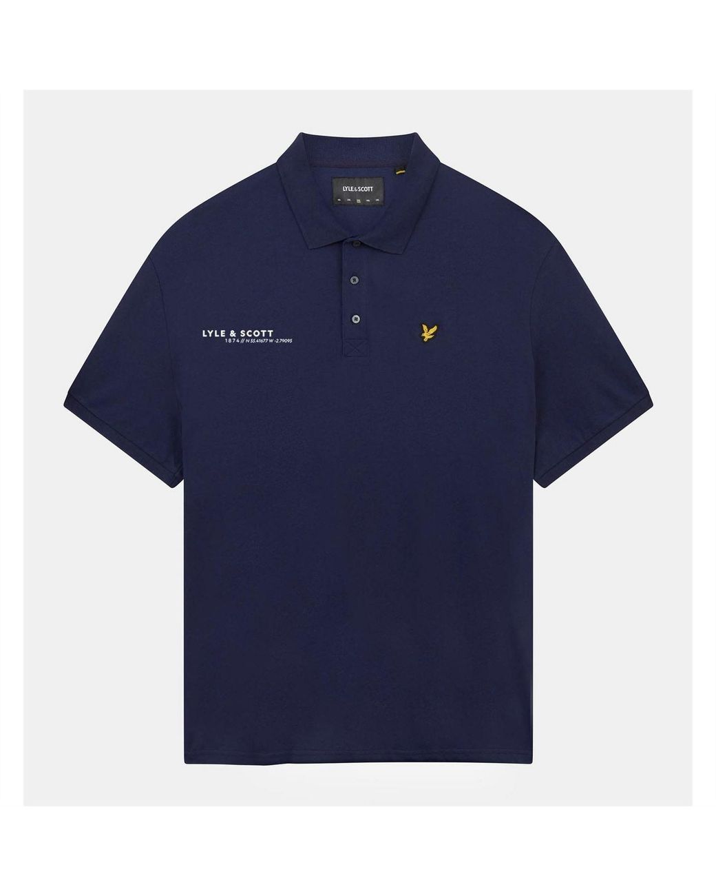Lyle & Scott Blue Ordinate Print Plain Polo Shirt for men