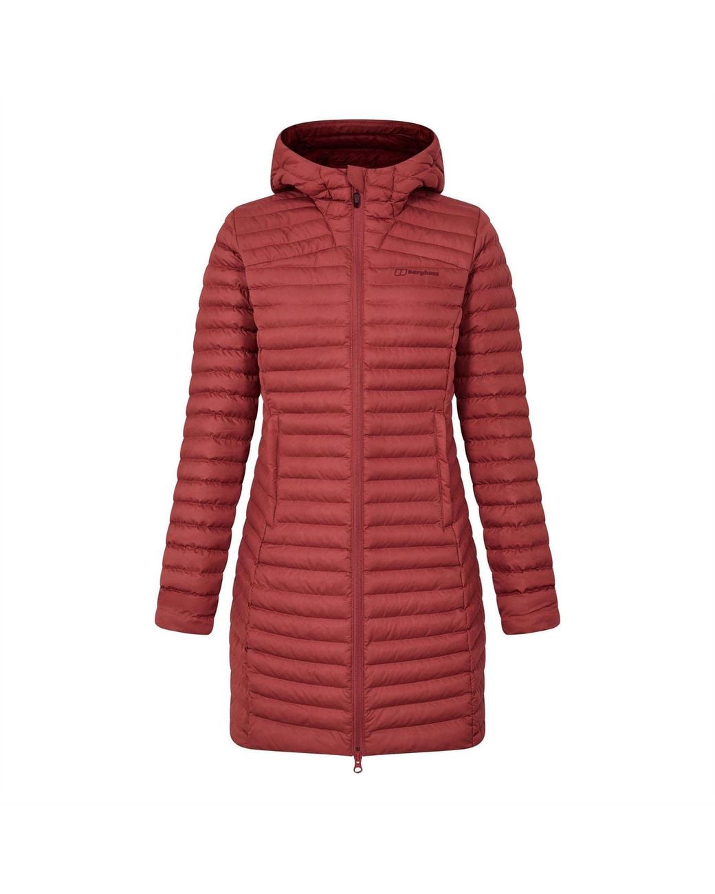 Berghaus Red Nula Solid Patterned Hooded Puffer Jacket With Woven Cuff 6 (2Xs)