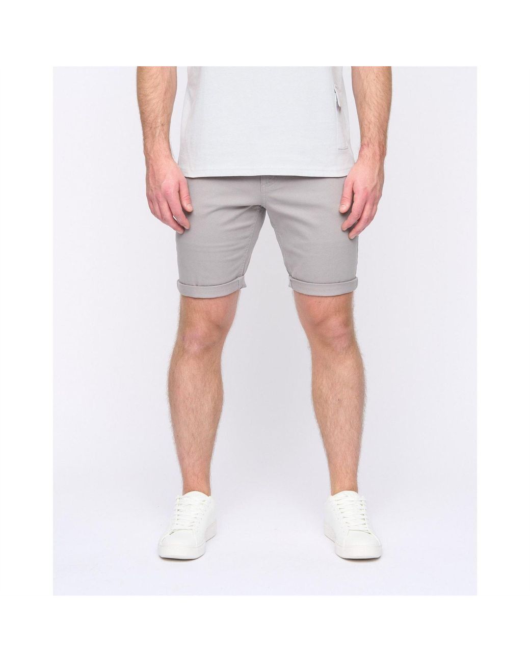 Duck and Cover Gray Moreshore Chino Shorts for men