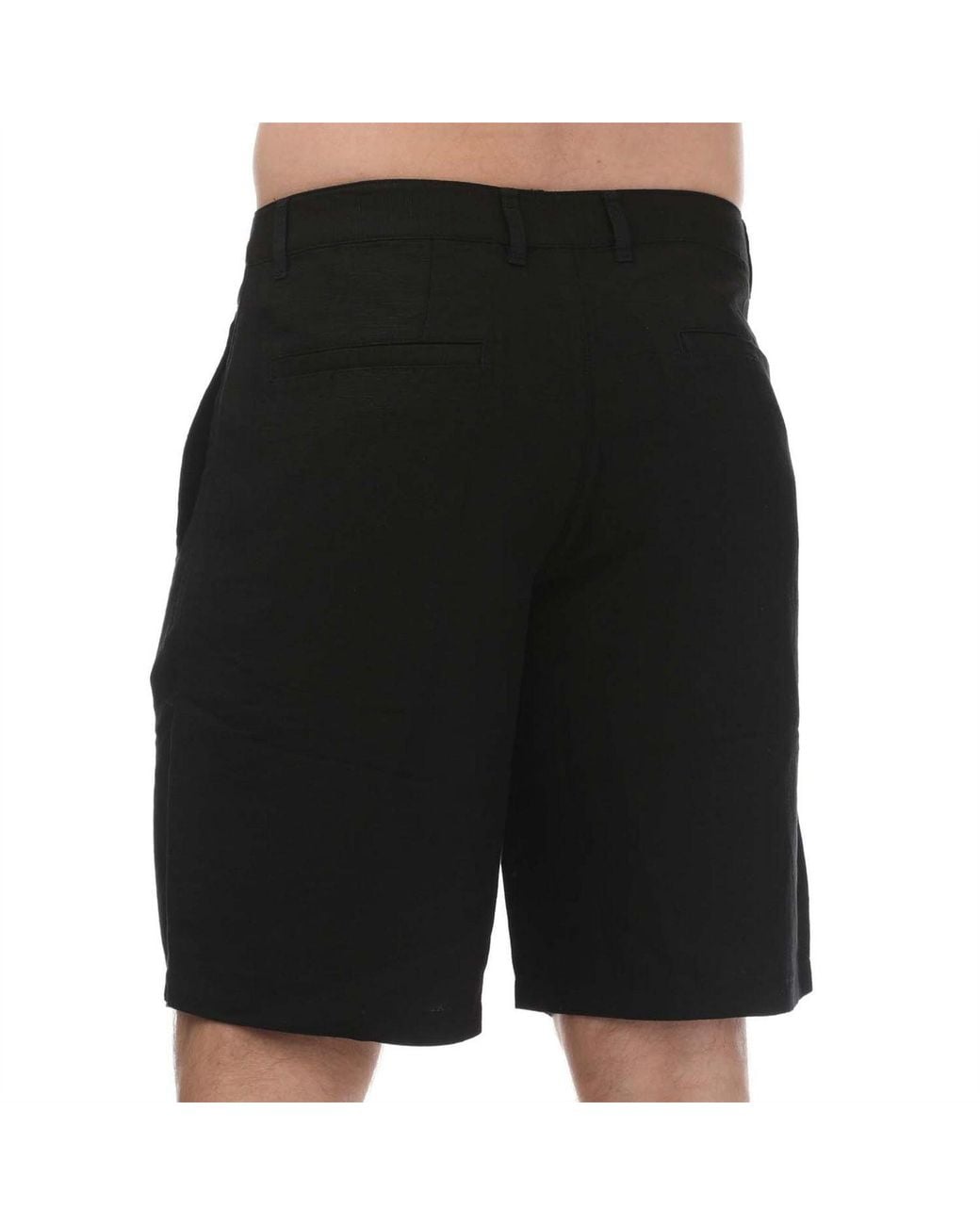 ARMANI EXCHANGE Black Rayon Twill Shorts for men