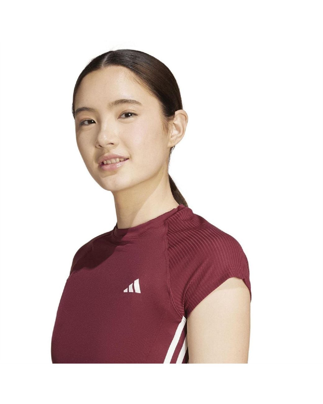 Adidas Red Rib T Shirt