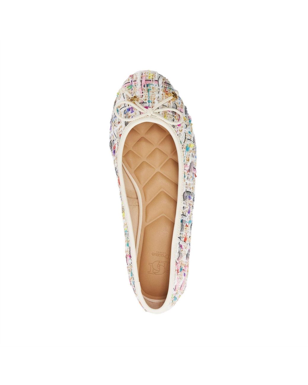 Dune Multicolor Lo Hallo Textured Flats Pumps