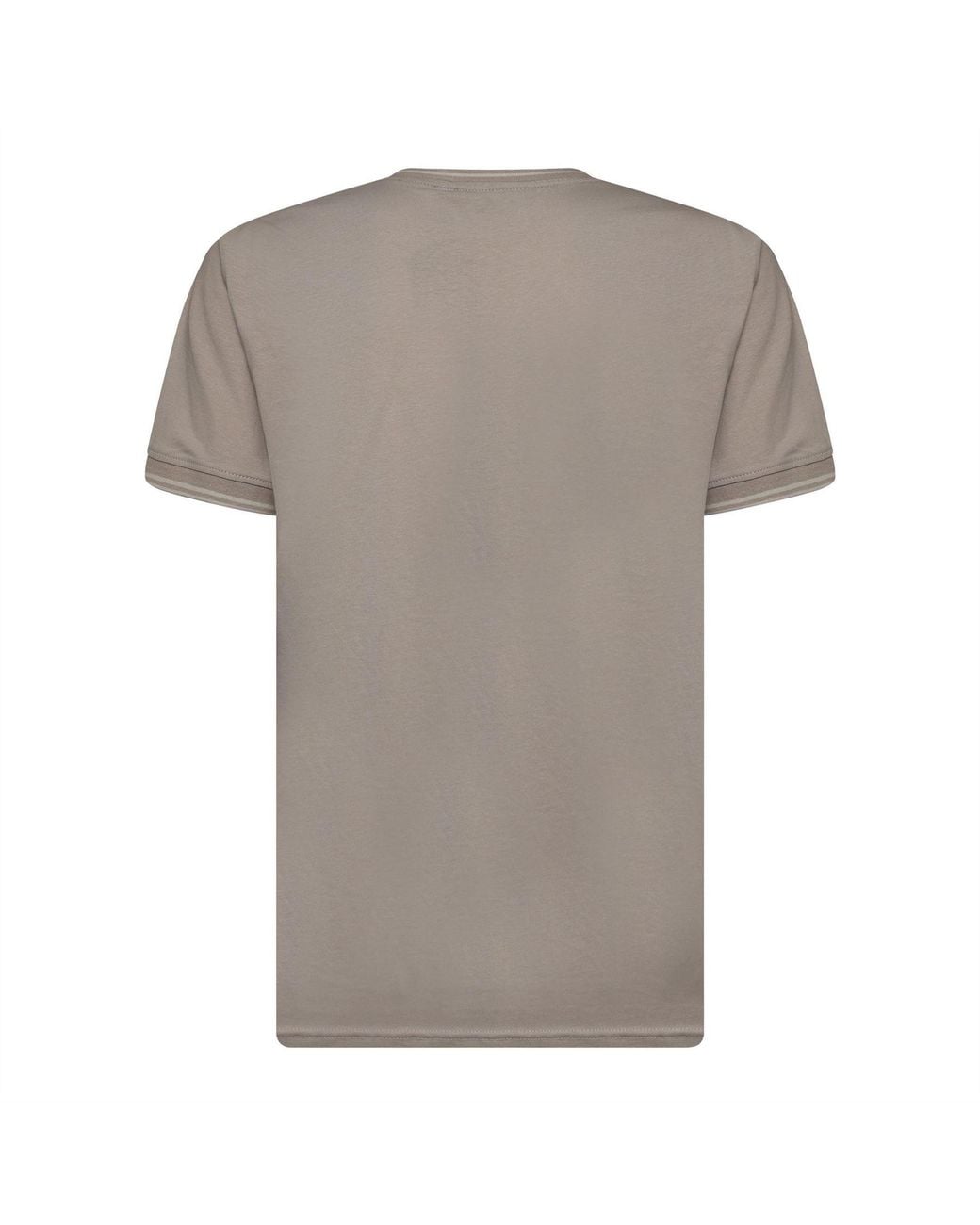 Crosshatch Gray Preece Hem Label Patch Crew Neck Short Sleeve T-Shirt for men