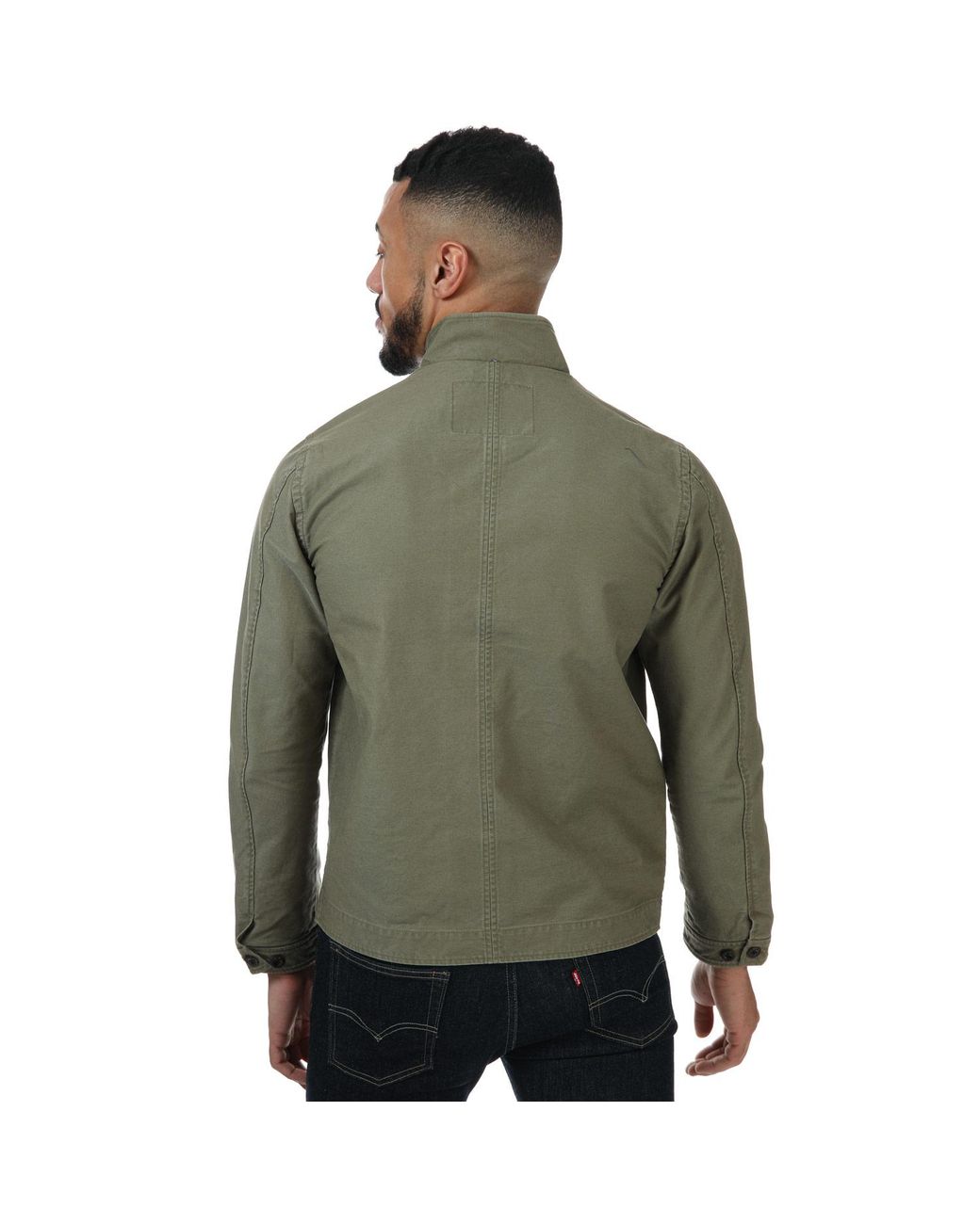 Pretty Green Cotton Canvas Layford Harrington Jacket in Green for Men |  Lyst UK