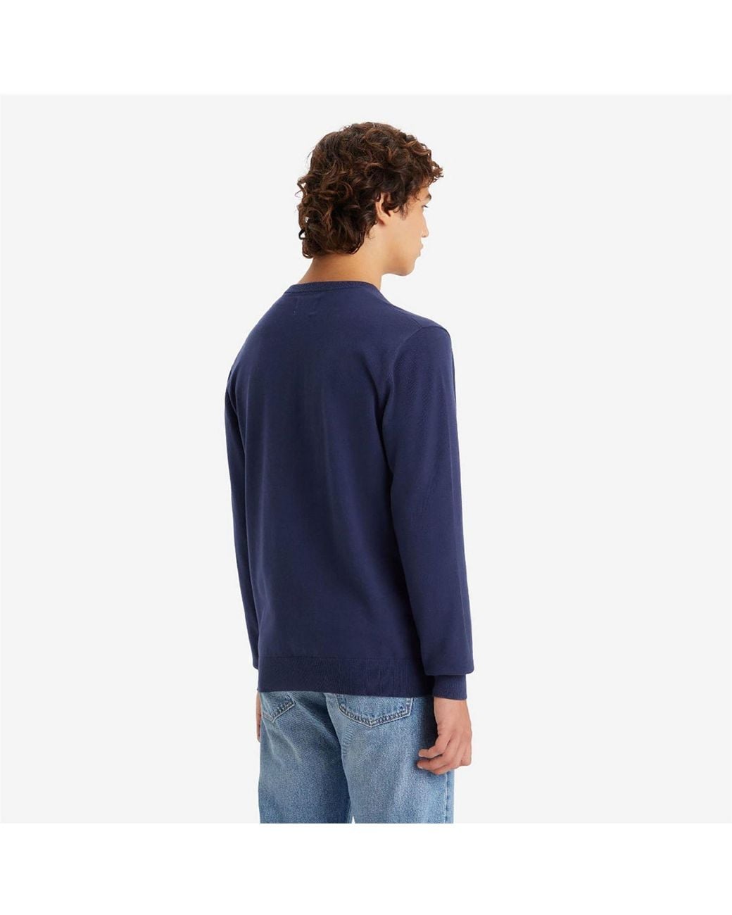 Levi's Blue Hm Crew Neck Long Sleeve Sweater for men