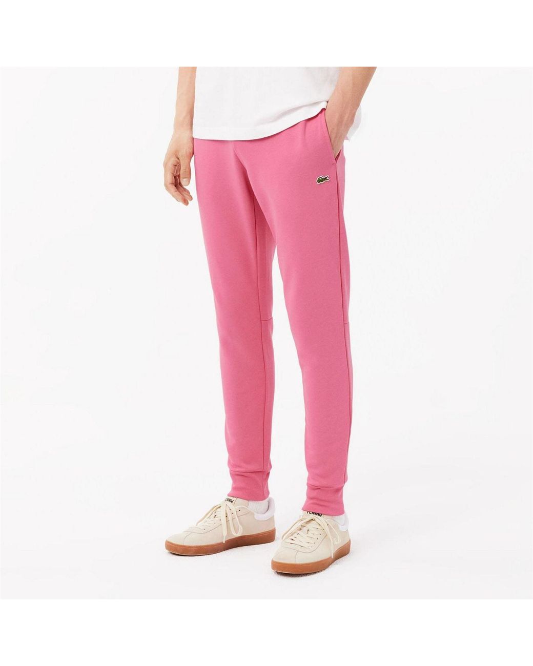 Lacoste Pink Fit Organic Cotton Joggers for men