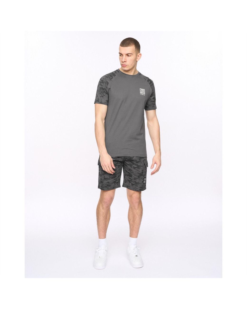 Crosshatch Gray Blansmoore Solid Bermuda Shorts With Elasticated Waistband for men