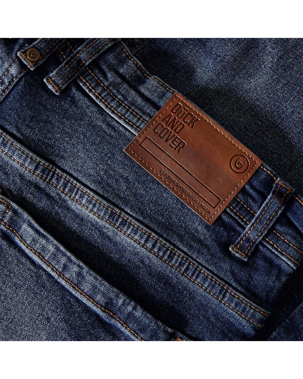 Duck and Cover Blue Kelvyn Relaxed Jeans for men
