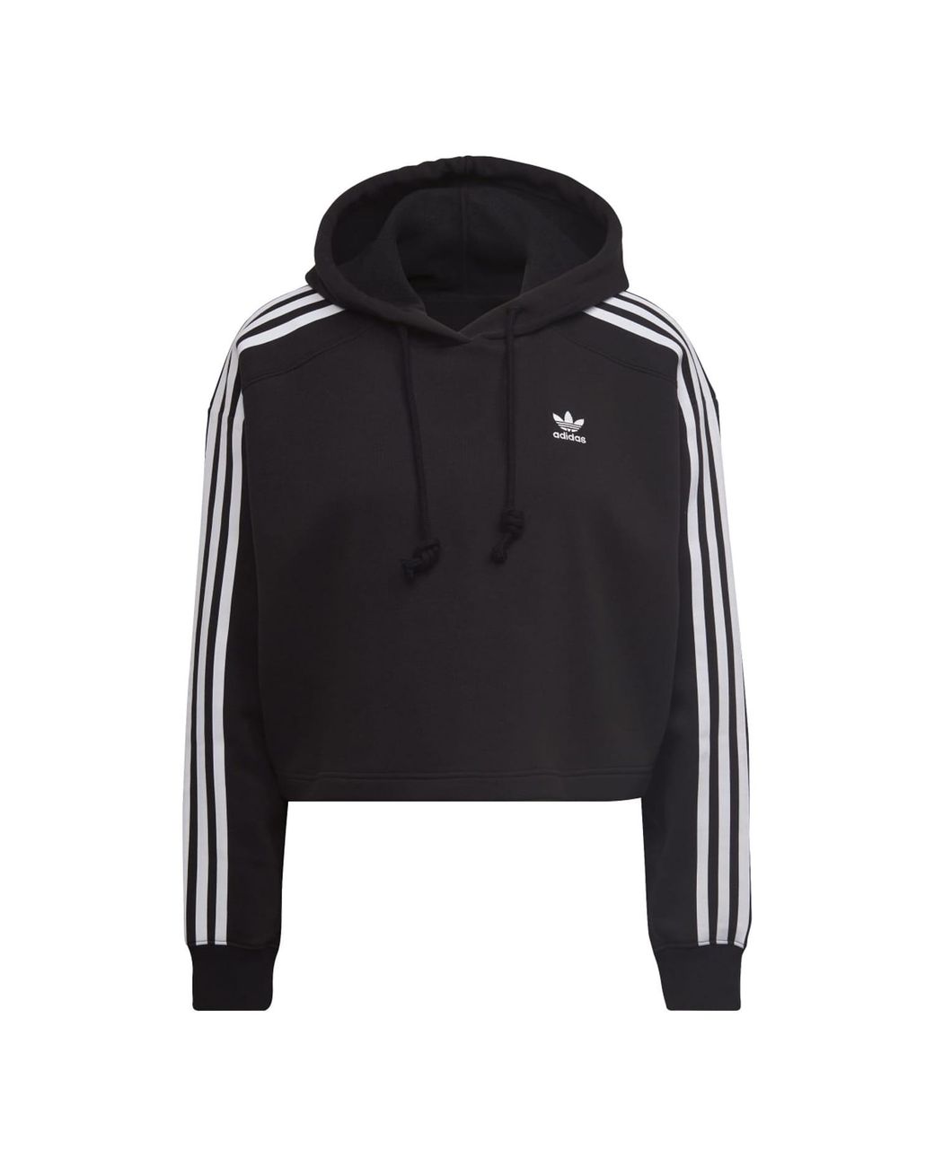 adidas Originals Adicolor Classics Crop Hoodie in Black Lyst UK
