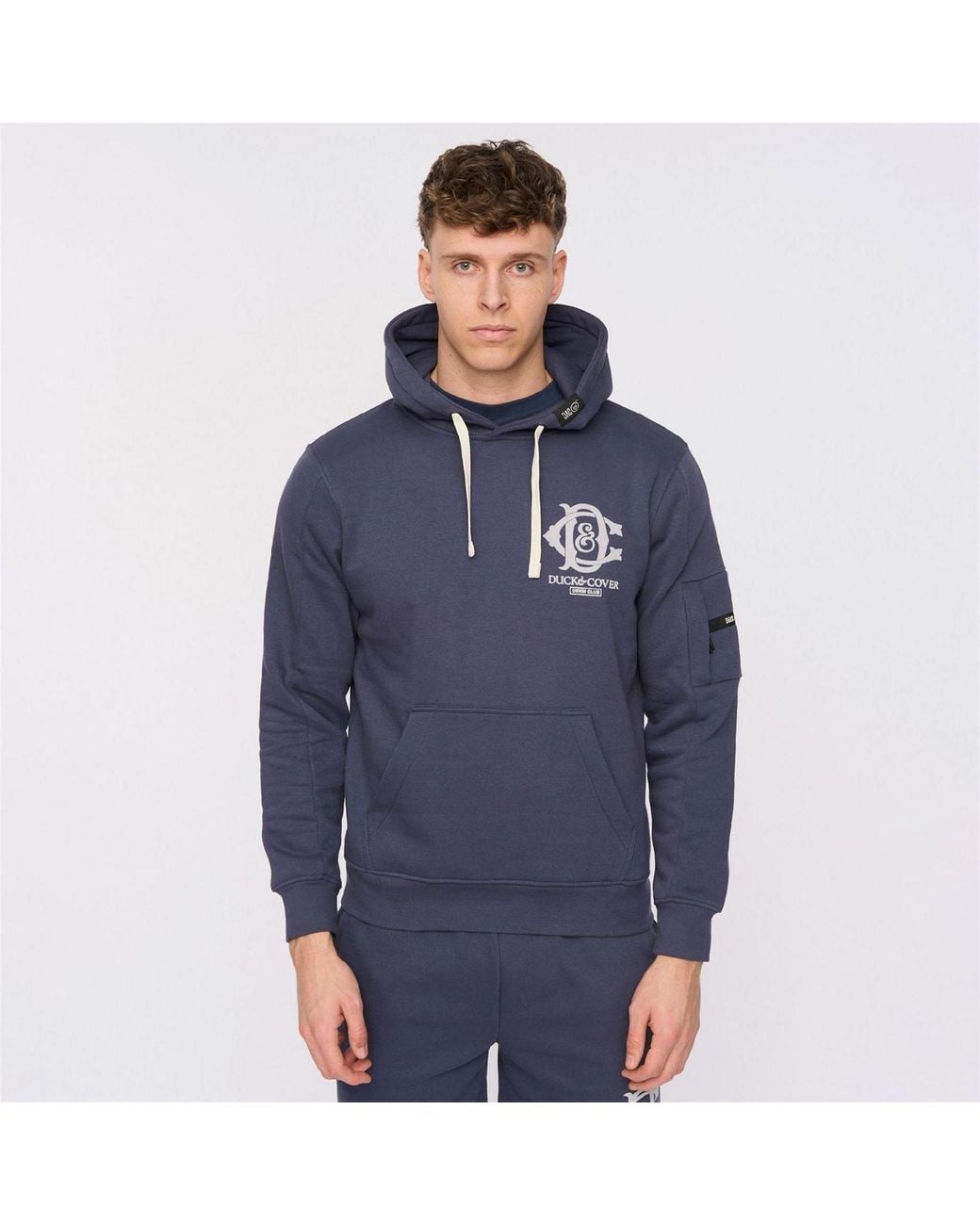 Duck and Cover Blue Randolph Hoody for men