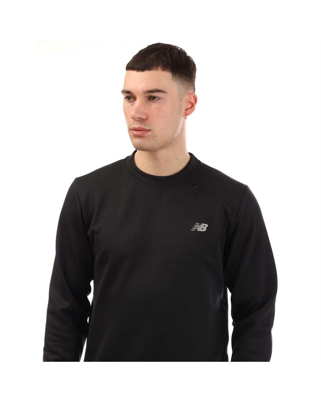 New Balance Black Knit Crewneck Sweatshirt for men