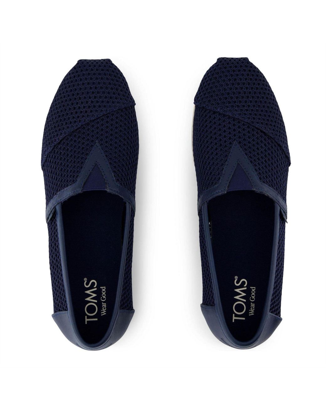 TOMS Blue Alpargata Class Textured Espadrille Shoes for men